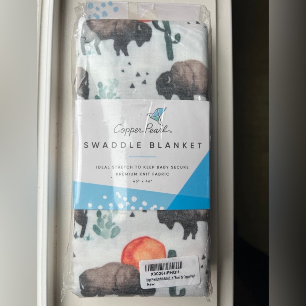 BNWT Copper Pearl Buffalo Swaddle Blanket